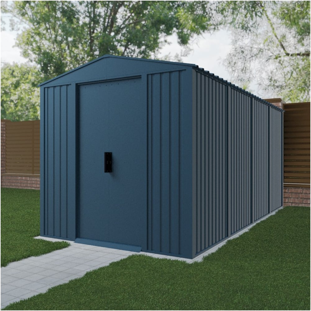 Изображение товара Хозблок для дачи сборно-разборный из металла размеры 2,024x4,260 м серый RAL 7024