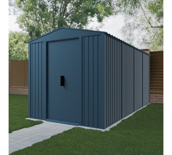 Изображение товара Хозблок для дачи сборно-разборный из металла Чебоксарский завод строительных профилей СТЭП 2,024x4,260x2,080 м, серый, RAL 7024 4603312435261