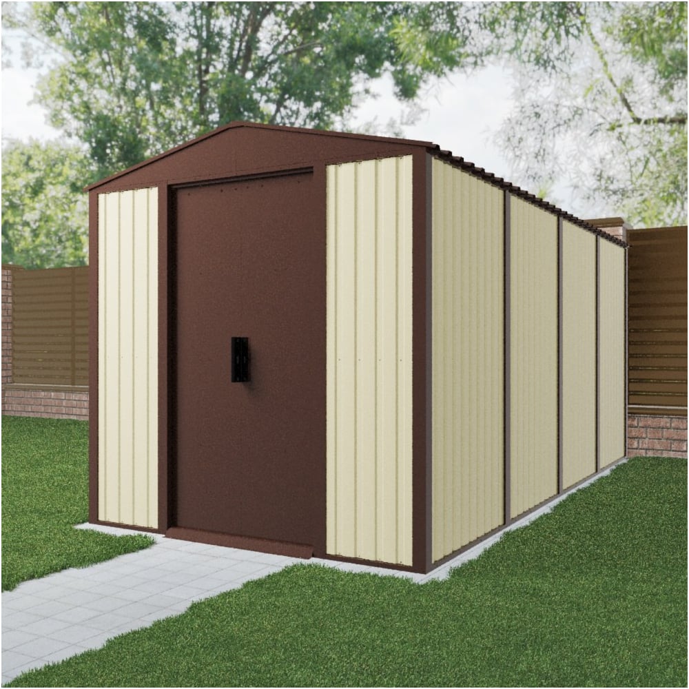 Изображение товара Хозблок сборно-разборный из металла Чебоксарский завод СТЭП 2,024x4,260x2,080 м бежевый/шоколадный 