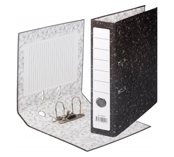 Изображение товара Папка-регистратор Attache Economy реестр 70 мм +/- 5 мм мрамор черно-белая 1235965