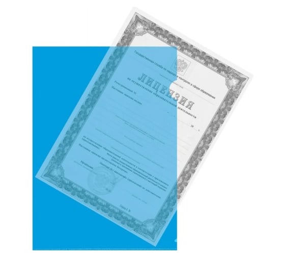 Изображение товара Папка-уголок Attache 150 мкм, синий 10 шт в упаковке 627969