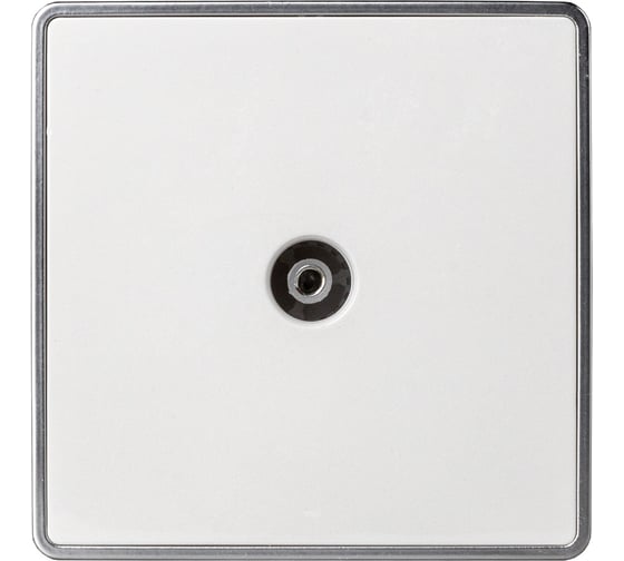 Изображение товара Розетка телевизионная Smartbuy 1-местная 75Ом 5-862МГц белая Сириус SBE-07w-S1-TV