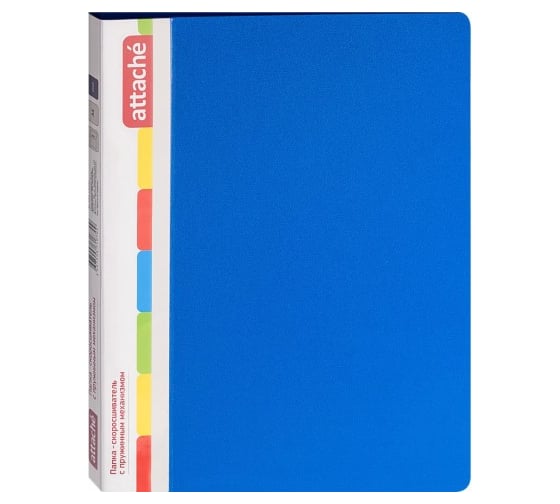 Изображение товара Папка-скоросшиватель 60 шт в упаковке Attache F612/07 с пружинным механизмом 17 мм синий 33051