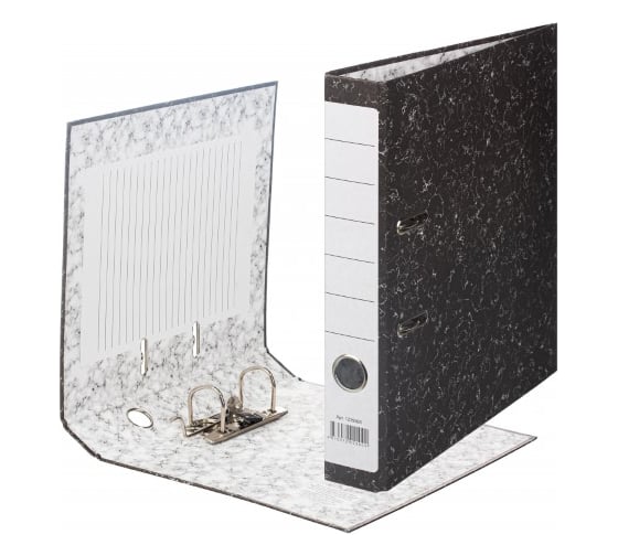 Изображение товара Папка-регистратор Attache Economy реестр 50 мм мрамор черно-белая 1235966