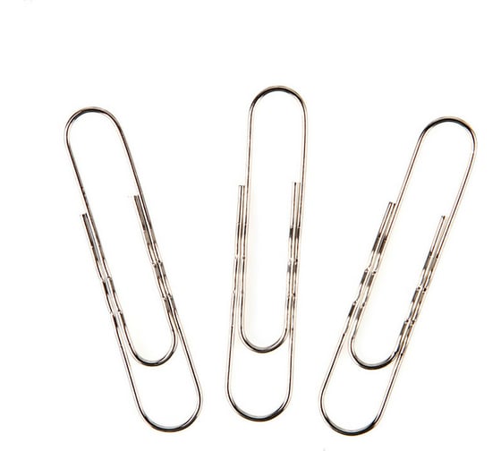 Изображение товара Никелированные гофрированные скрепки Attache 78 мм, 30 в пластиковой упаковке 879051