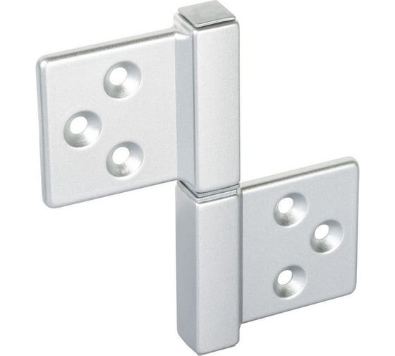 Изображение товара Дверная петля ALDEGHI LUIGI SPA накладная 38х32х12 мм, цвет: матовый хром, к-т: 1 шт. + монтажный набор 143CS032_Q