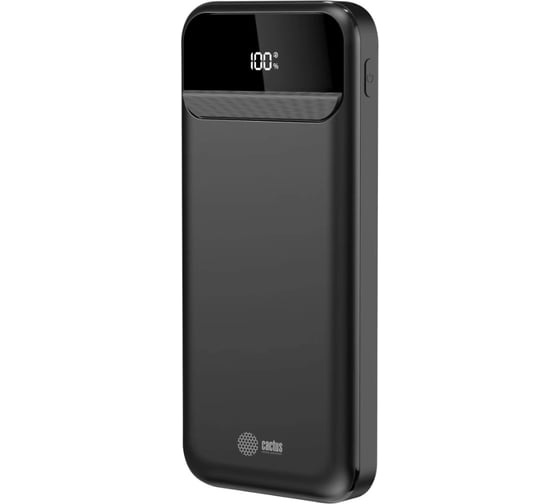 Изображение товара Мобильный аккумулятор CACTUS CS-PBFSCA-10000 10000mAh, 4.5A, 2xUSB-A/USB-C, черный 2032367