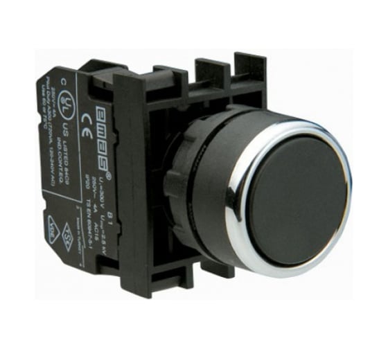 Изображение товара Нажимная кнопка Emas круглая черная B202DH