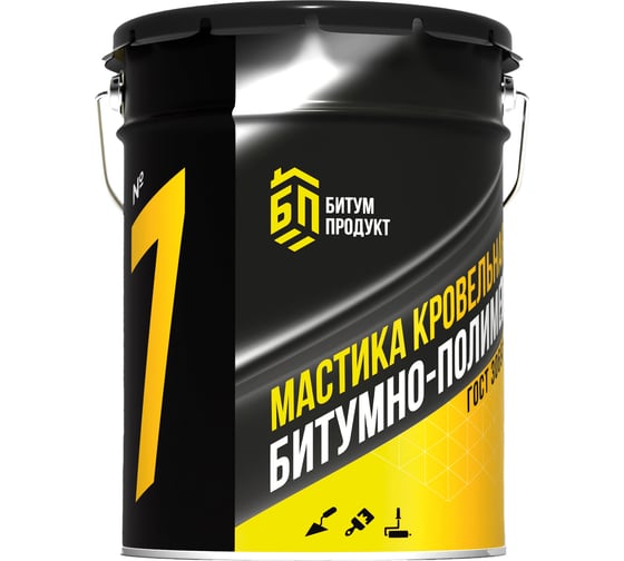 Изображение товара Мастика битумно-полимерная БИТУМ ПРОДУКТ, 21,5 л, BP-7