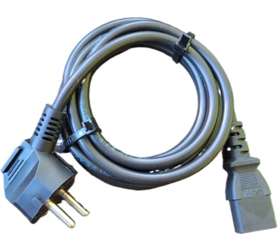 Изображение товара Шнур СПб УПП-5 черный с вилкой ПВС 3х0,75-81-1,8м с компьютерным разъемом 000014361