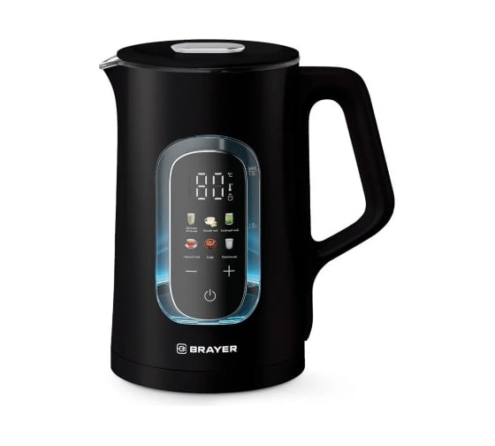 Изображение товара Чайник электрический BRAYER 6101BR Strix, 1500 Вт, 1,5 л, Cool Touch, cенсорное управление, автоотключение BR6101