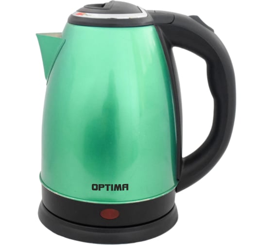 Изображение товара Чайник электрический OPTIMA EK-1808SS 1.8 л, поворот на 360 градусов, корпус из нержавеющей стали зеленый 2002272