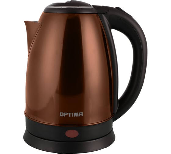 Изображение товара Чайник электрический OPTIMA EK-1808SS 1.8 л, поворот на 360 градусов, корпус из нержавеющей стали шоколадный 2002317