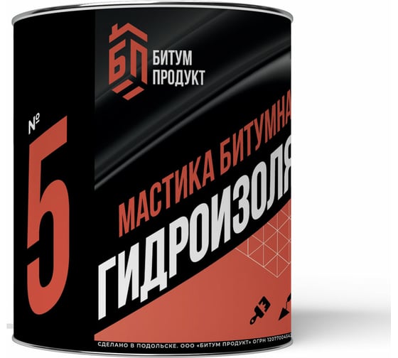Изображение товара Битумная мастика БИТУМ ПРОДУКТ гидроизоляционная 2 кг BP-18