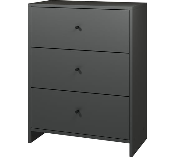 Изображение товара Комод Атмосфера 3Я-600 квадро, антрацит, МК 00-00024858