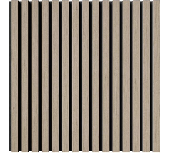 Изображение товара Акустическая панель Cosca Decor черный войлок, 600x600x21 мм, шпон дуб латте бежевый 00-00078915