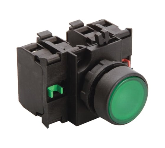 Изображение товара Нажимная кнопка Emas круглая зеленая 4НО CP303DY