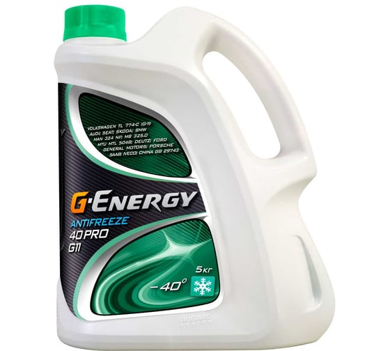 Изображение товара Антифриз GAZPROMNEFT охлаждающая жидкость G-Energy Antifreeze 40 PRO G11 5kg 2422210300 2422210506