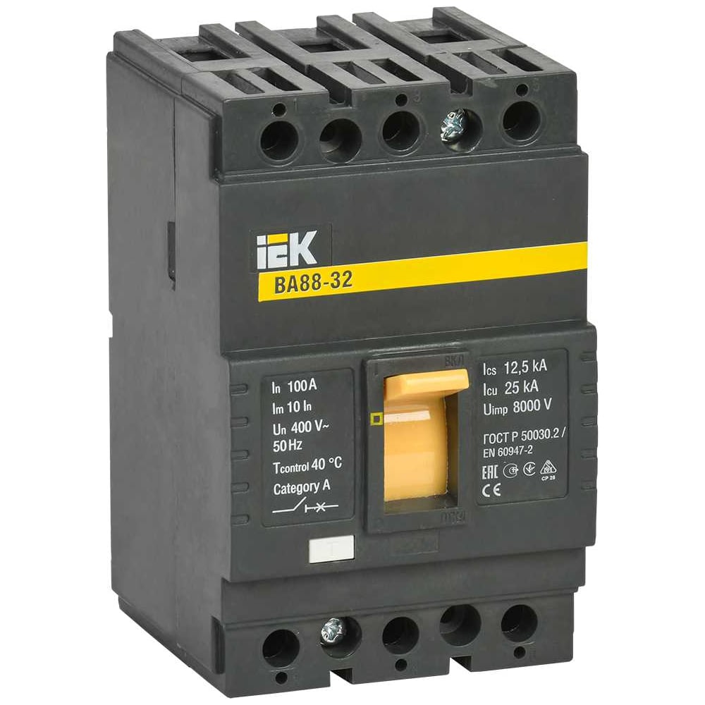 Изображение товара Выключатель автоматический IEK ВА88-32 3Р 100А 25кА SVA10-3-0100