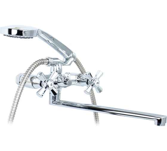 Изображение товара Смеситель для ванны DORON DВ 1315-30L, 1/2 керамика, хром, излив 300 мм, лейка 1 режим 016326