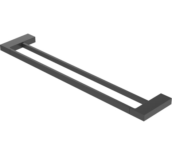 Изображение товара Полотенцедержатель CEZARES двойной 60 см, исполнение черный матовый SLIDER-THD-60-NOP