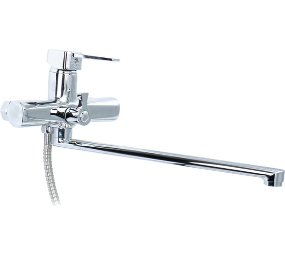 Изображение товара Смеситель для ванны DORON DВ 2153-35L, шаровый, хром, излив 350 мм, лейка 1 режим 016353