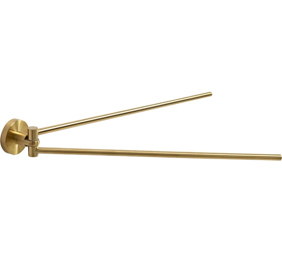 Изображение товара Полотенцедержатель CEZARES двойной поворотный, исполнение брашированное золото RELAX-THD-S-BORO