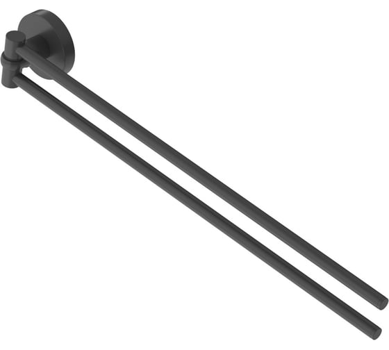 Изображение товара Полотенцедержатель CEZARES двойной поворотный, исполнение черный матовый RELAX-THD-S-NOP