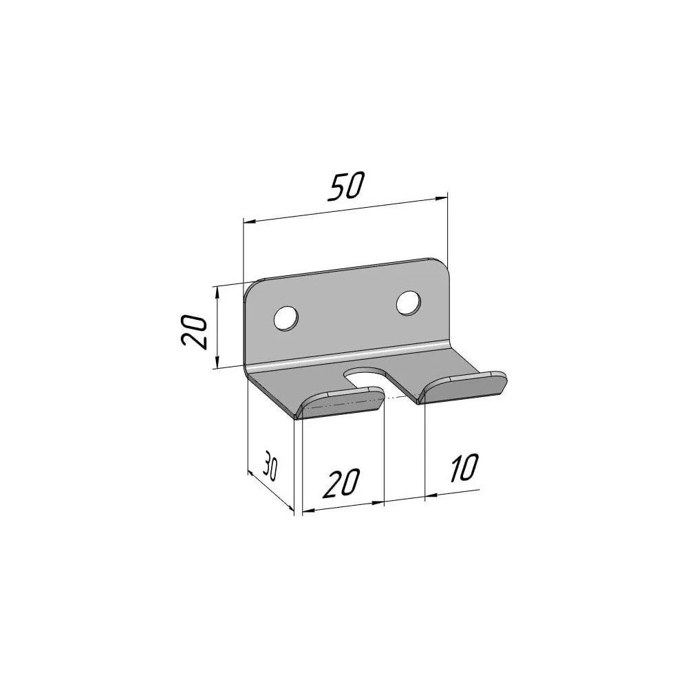 Изображение товара Комплект крючков Parallax 3 шт. для одежды, инструментов, 50 мм белый 528WN0300200050-KRK