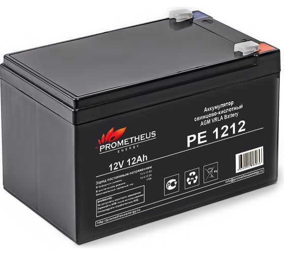 Изображение товара Батарея аккумуляторная (12 Ач; 12 В) Prometheus energy PE1212 НФ-00001288