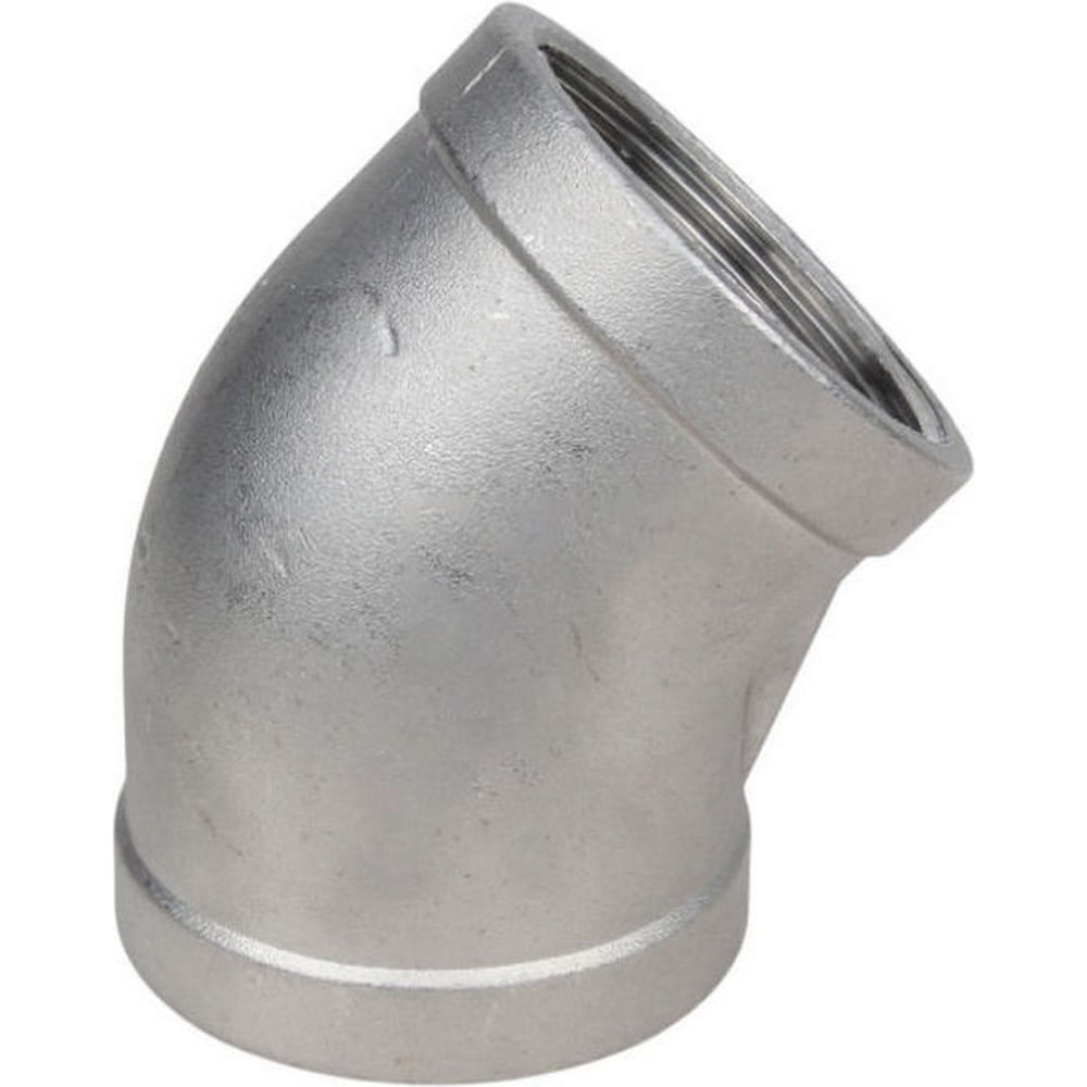 Изображение товара Отвод (полуотвод) DN.ru 304 2" Ду50 Ру16 45 резьбовой нержавеющий