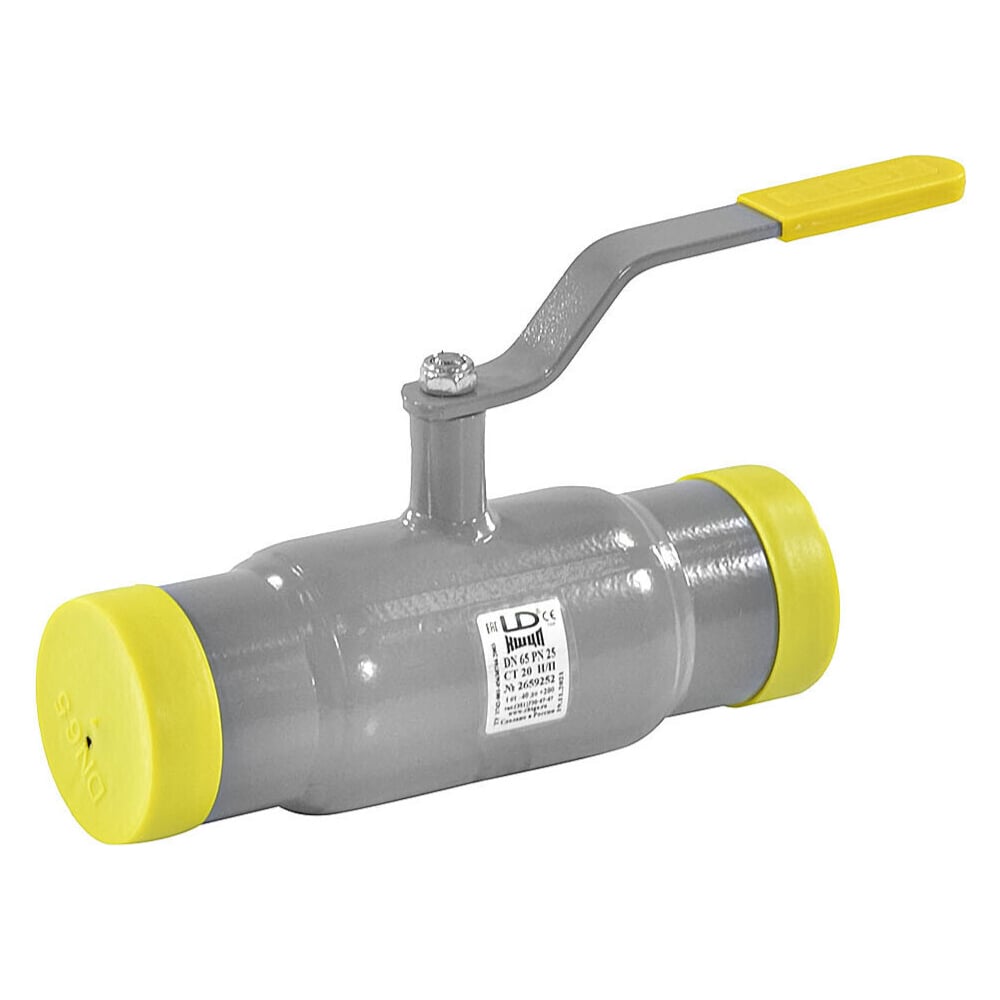 Изображение товара Кран шаровой LD Ду250 Ру25 сталь, приварной, запорный для воды и пара