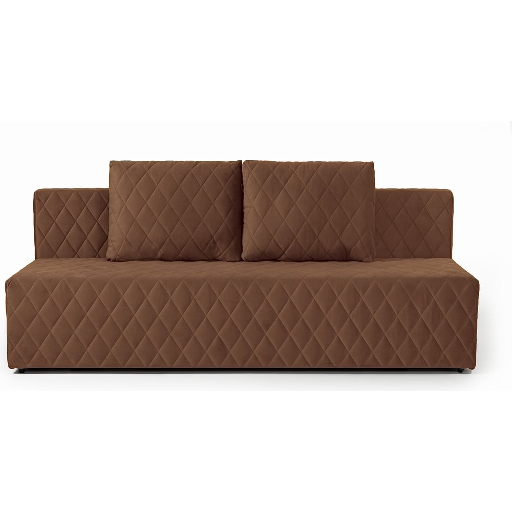 Изображение товара Диван-кровать Divan24 Марбелья двуспальный раскладной шоколадный велюр стильный