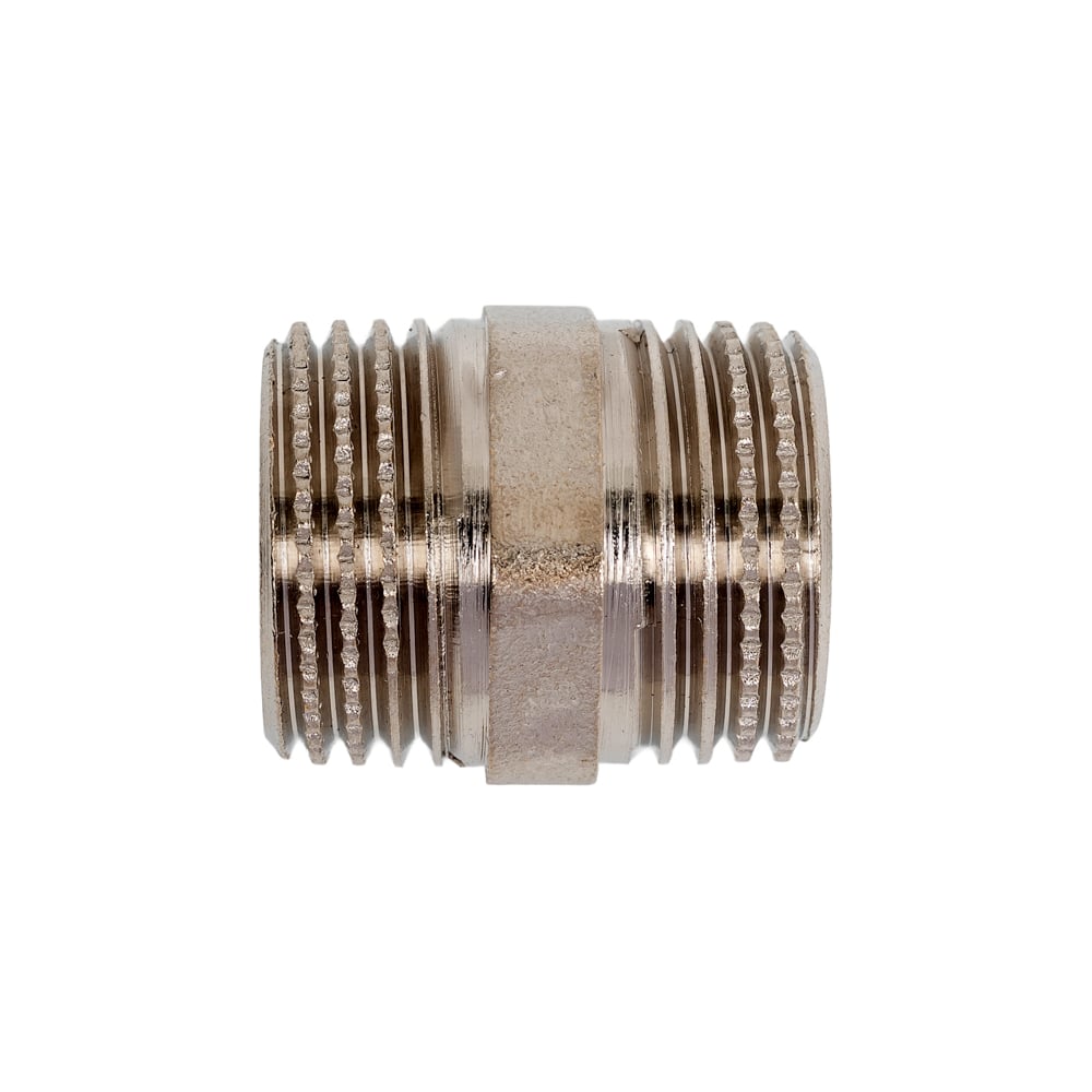 Изображение товара Ниппель LD Ду15 НР никель 1/2 М-1/2 М латунь с никелевым покрытием