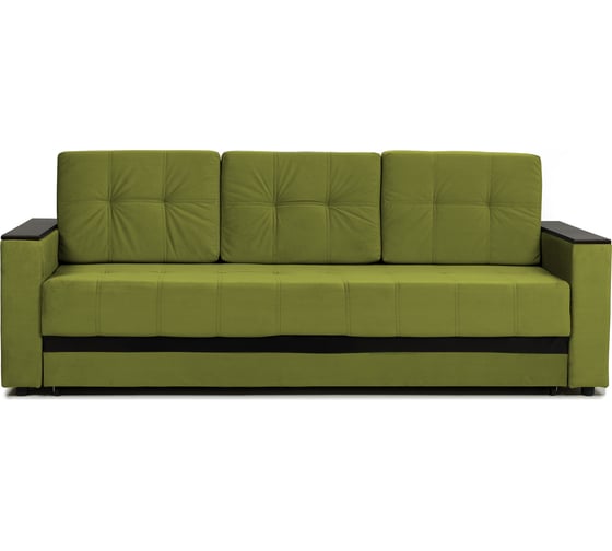 Изображение товара Диван-кровать Divan24 Мичиган желтый велюр с подлокотниками раскладной, еврокнижка 70310398