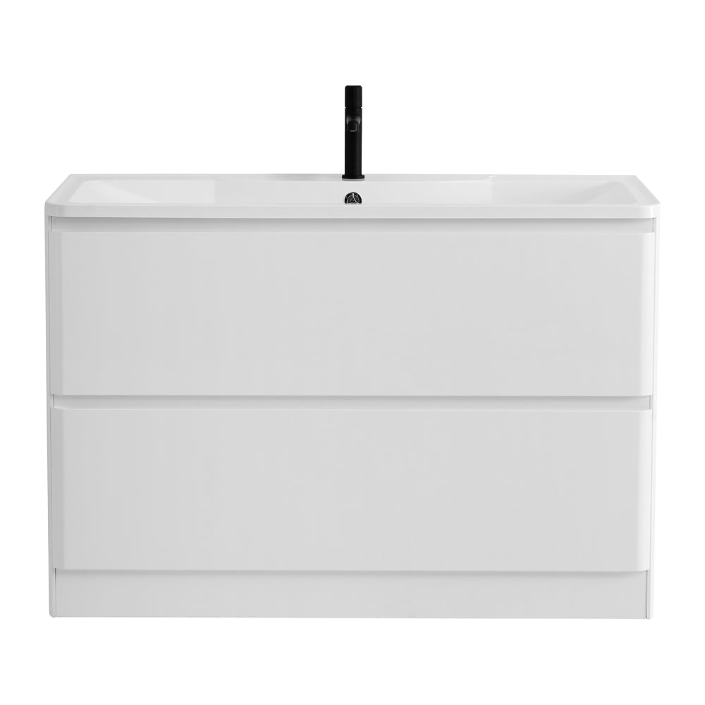 Изображение товара База под раковину BelBagno ALBANO напольная, с двумя выкатными ящиками, Bianco Lucido, 1200x450x810, ALBANO-1200-2C-PIA-BL