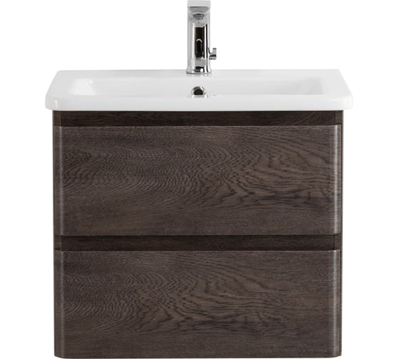 Изображение товара База под керамическую раковину BelBagno ALBANO-CER подвесная, с двумя выкатными ящиками, Robere Nature Grigio, 570x444x500, ALBANO-CER-600-2C-SO-RNG