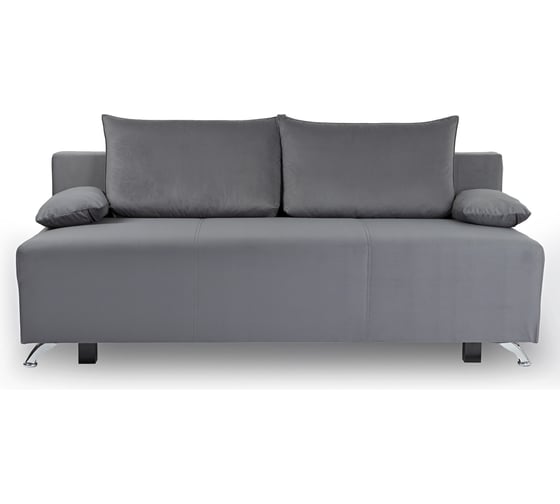 Изображение товара Диван-кровать Divan24 раскладной Лира лайт прямой еврокнижка, велюр серый 77000203