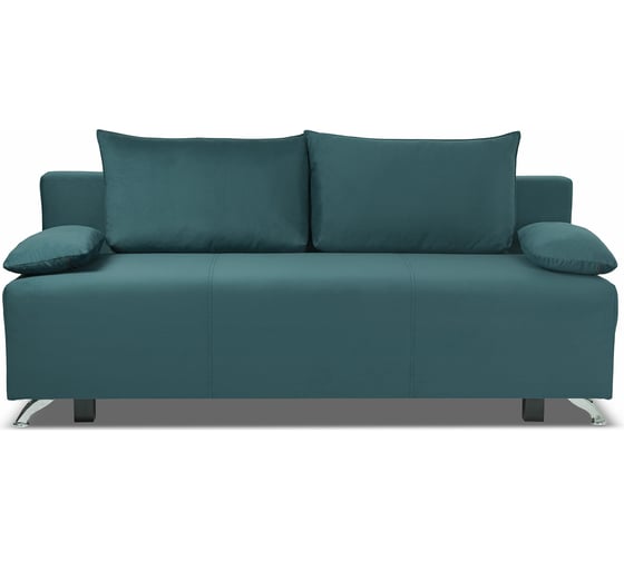 Изображение товара Диван-кровать Divan24 раскладной Лира лайт прямой еврокнижка, велюр зеленый 77000279