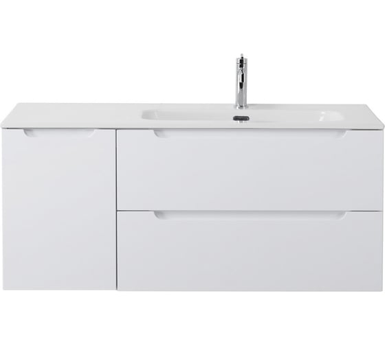 Изображение товара База под раковину BelBagno ETNA подвесная, с двумя выкатными ящиками и одной распашной дверцей, правосторонняя Bianco Lucido,1209x462x500, ETNA-1200-2C-1A-SO-BL-R