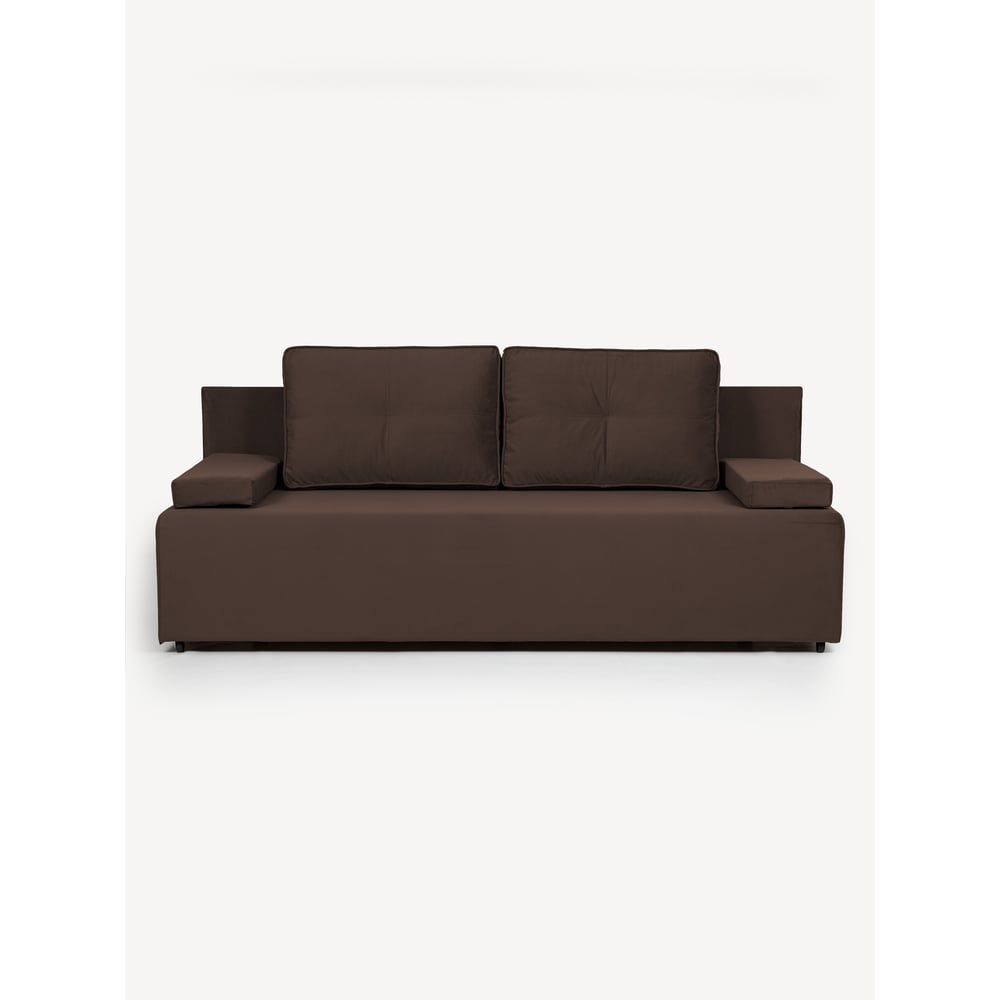 Изображение товара Диван-кровать Divan24 Турин лайт коричневый велюр двуспальный раскладной для дома 77400125