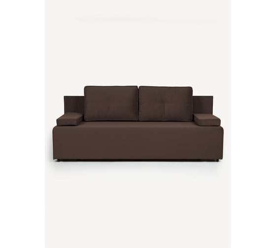 Изображение товара Диван-кровать Divan24 Турин лайт коричневый велюр двуспальный раскладной для дома 77400125