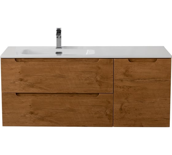 Изображение товара База под раковину BelBagno ETNA подвесная, с двумя выкатными ящиками и одной распашной дверцей, левосторонняя Rovere Nature,1004x462x500, ETNA-1000-2C-1A-SO-RN-L