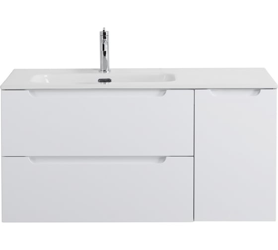 Изображение товара База под раковину BelBagno ETNA подвесная, с двумя выкатными ящиками и одной распашной дверцей, левосторонняя Bianco Lucido,1004x462x500, ETNA-1000-2C-1A-SO-BL-L