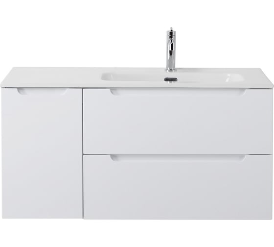 Изображение товара База под раковину BelBagno ETNA подвесная, с двумя выкатными ящиками и одной распашной дверцей, правосторонняя Bianco Lucido,1004x462x500, ETNA-1000-2C-1A-SO-BL-R