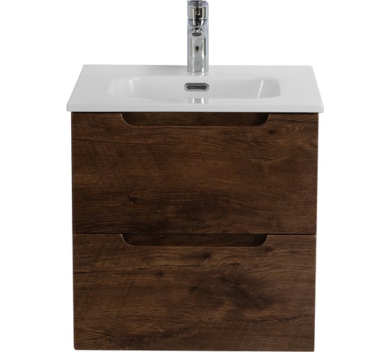 Изображение товара База под раковину BelBagno ETNA подвесная, с двумя выкатными ящиками, с доводчиками, Rovere Moro, 500x460x500, ETNA-500-2C-SO-RW