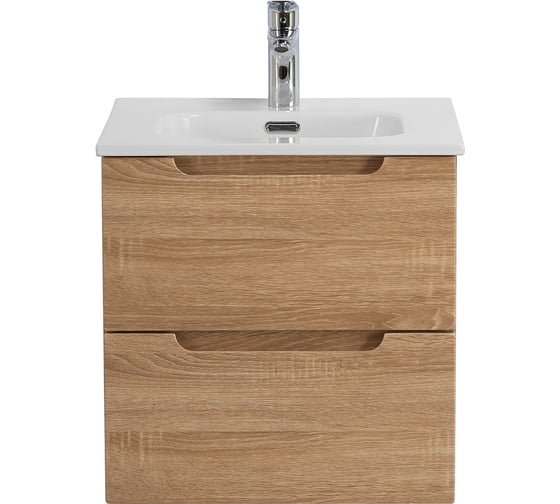 Изображение товара База под раковину BelBagno ETNA подвесная, с двумя выкатными ящиками, с доводчиками, Rovere Bianco, 500x460x500, ETNA-500-2C-SO-WO