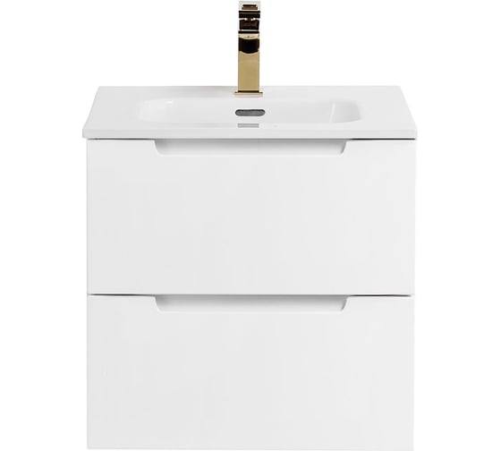 Изображение товара База под раковину BelBagno ETNA подвесная, с двумя выкатными ящиками, с доводчиками, Bianco Lucido, 500x460x500, ETNA-500-2C-SO-BL