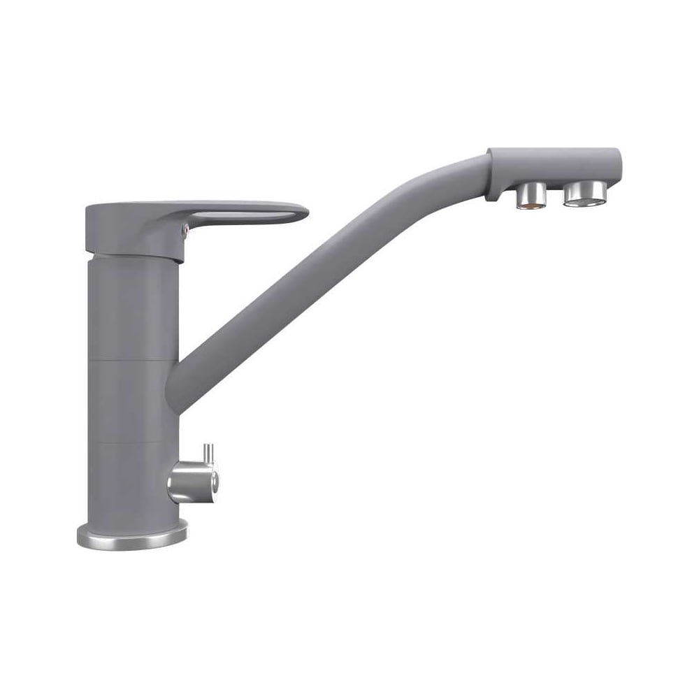 Изображение товара Кухонный смеситель MAUNFELD MFQT-10LGR светло-серый современный однорычажный