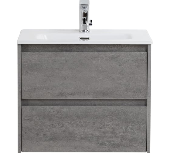 Изображение товара База под раковину BelBagno KRAFT 39 подвесная, с двумя выкатными ящиками, Cemento Grigio, 600x390x500, KRAFT 39-600/390-2C-SO-CG
